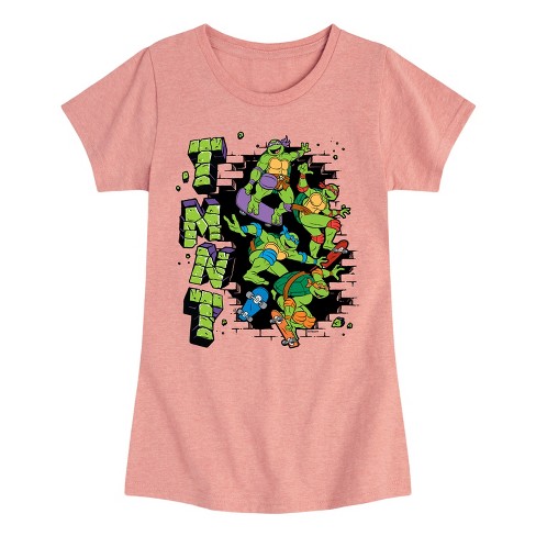 Girls' - Teenage Mutant Ninja Turtles - Skateboards Fitted Short Sleeve Graphic T-Shirt - image 1 of 4