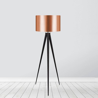 62.25 Kona Mid-century Modern Tripod Floor Lamp With Drum Shade