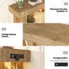 Besiost Farmhouse Console Table with Power Outlets, Wood Narrow Entryway Table - 4 of 4