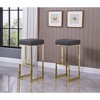 Best Master Furniture,Dorrington Modern Faux Leather Backless Bar Stool (Set of 2) - 2 of 2