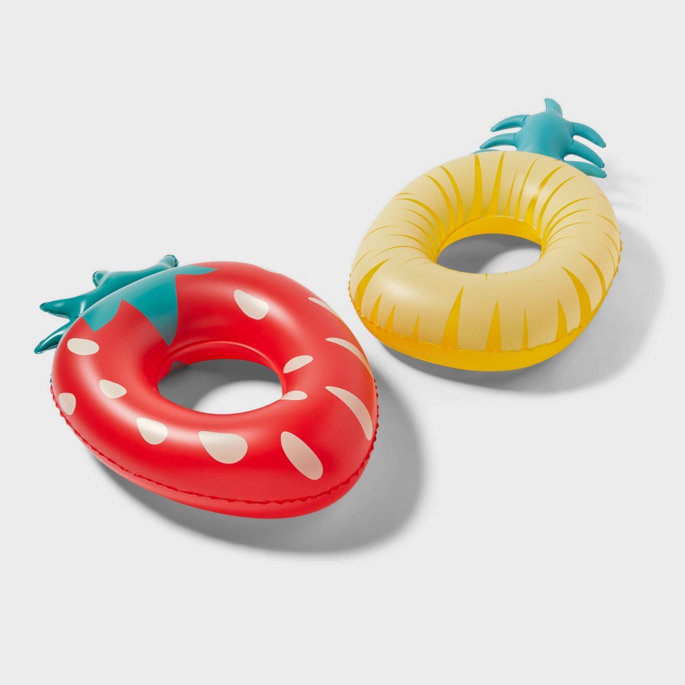 Strawberry and Pineapple SMS Water Floats and Inflatables - Sun Squad™