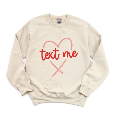 Simply Sage Market Women's Graphic Sweatshirt Text Me Heart