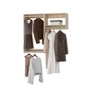 Closet System, Wide Wardrobe Organizer with Tower and Drawers, Wood, Wall Mounted, Bedroom - 3 of 4