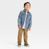 Toddler Boys' Long Sleeve Denim Button-Up Jacket - Cat & Jack™ Dark Wash - 3 of 3