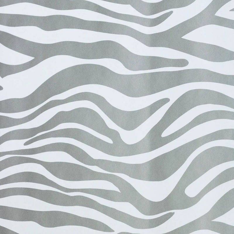 25 sqft JAM Paper &#38; Envelope Zebra Print Gift Roll Wrap Silver, 3 of 6