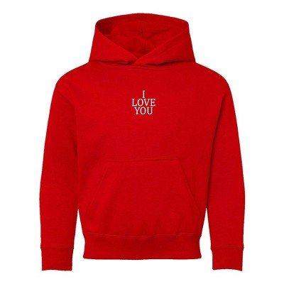 The Juniper Shop Embroidered I Love You Words Youth Graphic Hoodie