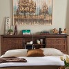 SinCiDo Farmhouse Full Size Bed Frame w/Storage Bookcase Headboard & Charging Station, Wood Platform Bed w/Wood Slat Support - 4 of 4