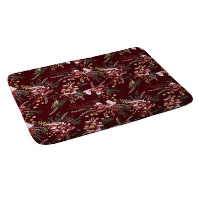 24"x36" Wild Poppy Bath Rugs And Mats Red - Deny Designs