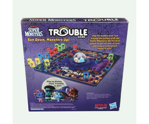 Trouble: Netflix Super Monsters Edition Board Game For Kids Ages 5+