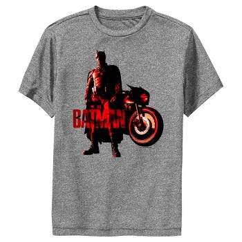 Boy's The Batman Red Batcycle Performance Tee