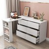 Vynxaria Modern L Shaped Computer Desk - with Drawers, Reversible Storage Cabinet, 3-Tier Shelf, Long Study Workstation for Home Office - 3 of 4