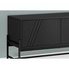 60" Stylish TV Stand with Groove Accented Cabinet, TV Console witht Open Shelf, and Wire Management for Living Room - 3 of 4