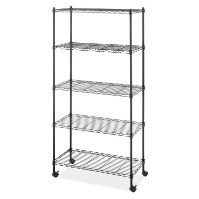 Simplify 59.5 Black 10 Tier Shoe Rack