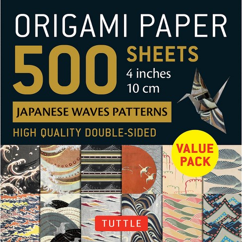 Origami Paper 500 Sheets Japanese Waves 4 (10 Cm) - By Tuttle