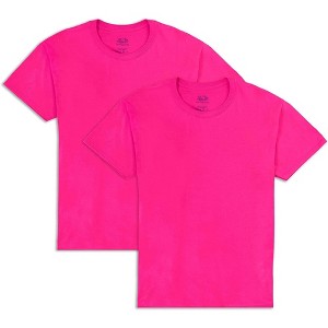 Fruit Of The Loom Mens Eversoft Short Sleeve Crew T-Shirt Extended Sizes 2 Pack - 1 of 3