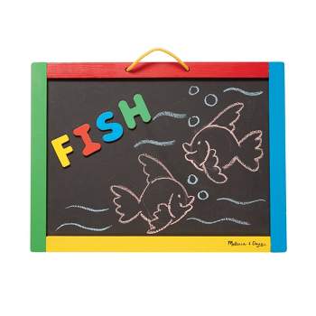Melissa & Doug Magnetic Chalkboard and Dry-Erase Board With 36 Magnets
