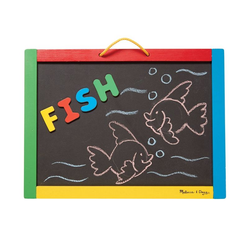 Melissa &#38; Doug Magnetic Chalkboard and Dry-Erase Board With 36 Magnets, 1 of 11