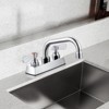 WOWOW Commercial Faucet with 6 in. Swivel Spout, Double Handle Deck Mount Standard Kitchen Faucet in Polished Chrome - 2 of 4