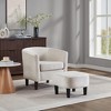 NicBex Swivel/Velvet Barrel Accent Chair & Ottoman Set Modern Armchair Sofa for Living Room or Bedroom - 3 of 4