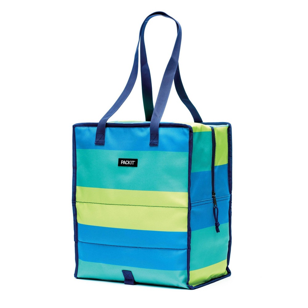 Photos - Travel Accessory PACKiT Freezable Grocery Tote - Fresh Stripe ice 