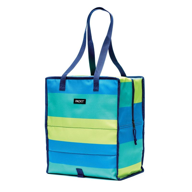 Packit Freezable Grocery Tote - Fresh Stripe, 1 of 10
