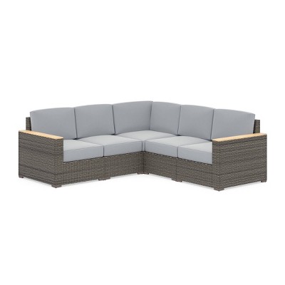Boca Raton Outdoor 5 Seat Sectional - Home Styles