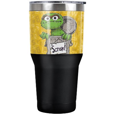 Sesame Street Oscar Character Steel Tumbler 30oz Coffee Travel Mug