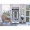 NicBex 71.10"H Armoire Wardrobe Closet Storage Cabinet with Double Doors & Shelves & Inner Drawer for Bedroom - 4 of 4