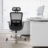 Ergonomic Mesh Office Chair-Adjustable Headrest with Flip-Up Arms, Tilt and lock Function, Lumbar Support and Blade Wheels, Metal legs-The Pop Home - 4 of 4