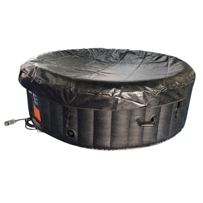 Aleko 265-Gallon Black and White Inflatable Round Hot Tub