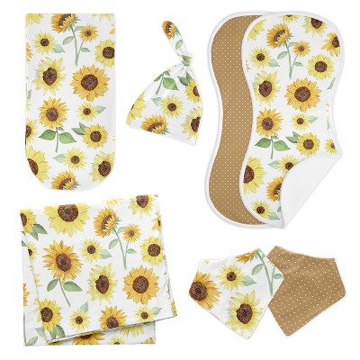 Sweet Jojo Designs Girl Newborn Baby Layette Gift Set Sunflower Multicolor 8pc