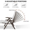 Crestlive Products 3 pc Outdoor Aluminum Adjustable Folding Chaise Lounge Chairs and Foldable Side Table Set - 3 of 4