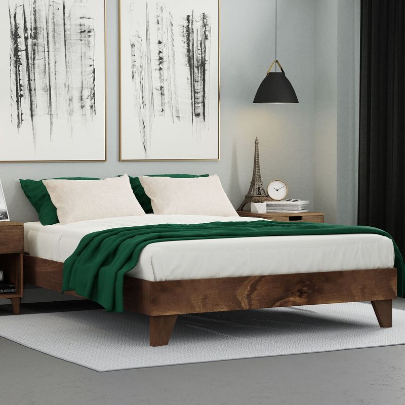 eLuxury Wooden Platform Bed Frame, 2 of 11