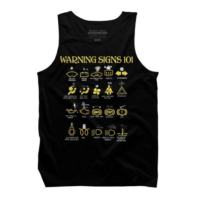 Men's Design By Humans Car Warning Signs 101 By ZeusSE Tank Top