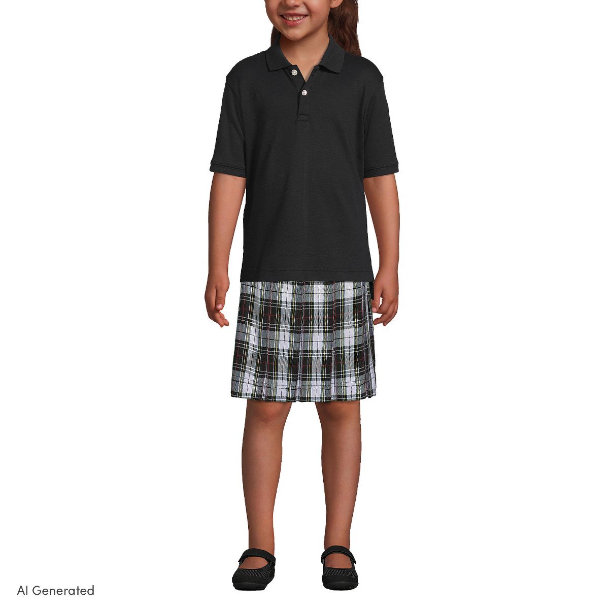 Lands' End School Uniform Kids Short Sleeve Interlock Polo Shirt