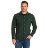 Burnside Men's Jacquard Fleece Shirt Jacket | Forest Green - 3 of 4
