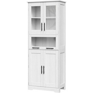 Acekool Tall Floor Cabinet, Modern Storage Cupboard with Doors & Shelves, Adjustable, for Bathroom Kitchen Living - 1 of 4