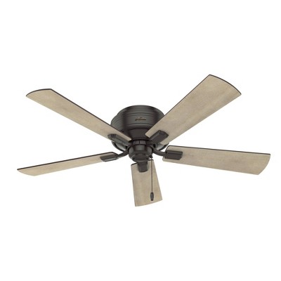 52" Noble Bronze Low Profile Ceiling Fan with LED Light