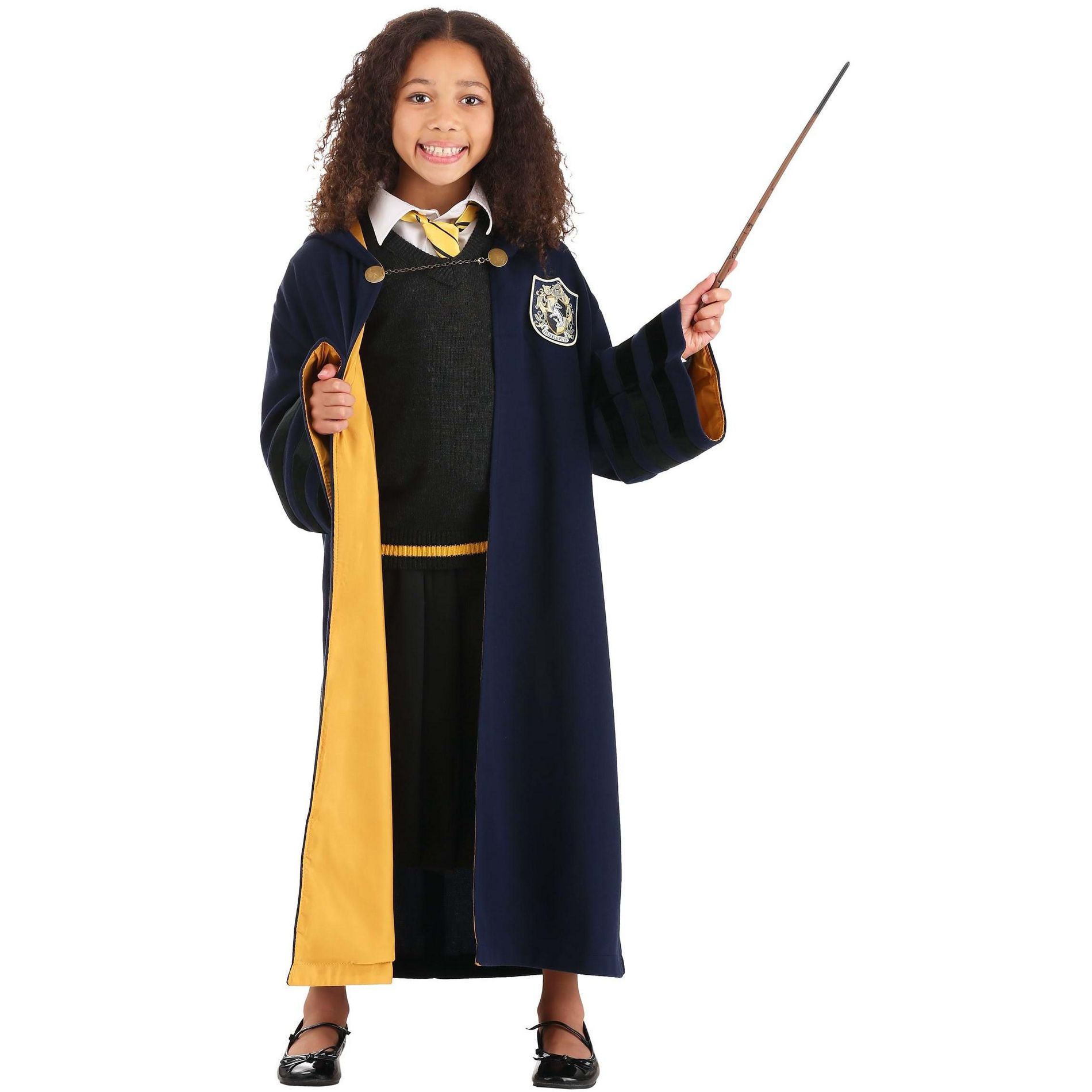 HalloweenCostumes.com One Size Fits Most   Kids' Harry Potter Vintage Hogwarts Hufflepuff Robe | Halloween Costumes, Blue/Orange