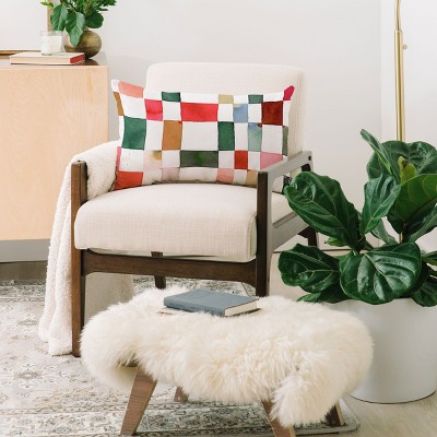 Society6 Ninola Design Watercolor Checker Throw Pillow