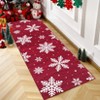Washable Rug Christmas Rug Non Slip, Snowflake Printed Carpet - 2 of 4