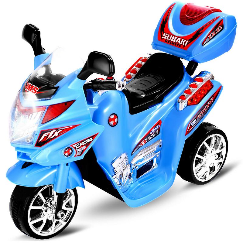 Costway 3 Wheel Kids Ride On Motorcycle 6V Battery Powered Electric Toy Power Bicycle, 5 of 11