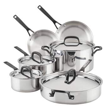 KitchenAid 5-Ply Clad Stainless Steel 10pc Cookware Set