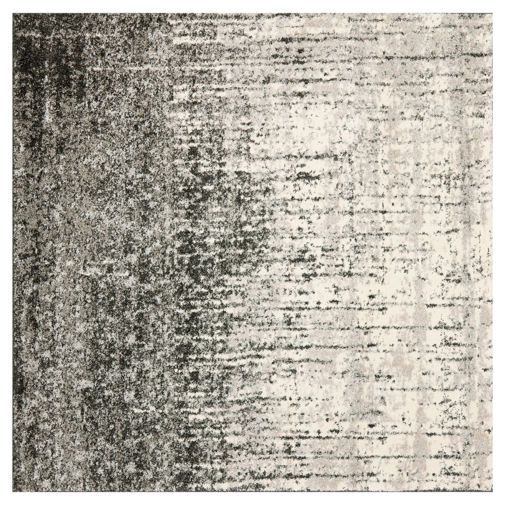 6'x6' Jayden Area Rug Black/Light Gray Square - Safavieh