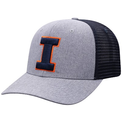 NCAA Illinois Fighting Illini Men's Gray Chambray with Hard Mesh Snapback Hat