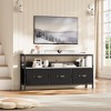 TV Stand with 3 Drawers, Compact Entertainment Center with Storage Solutions - 4 of 4