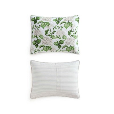 Martha Stewart King Quilt Set Hydrangea Floral Beige — фото 3