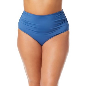 Women's Plus Live In Color High Waisted Shirred Bottom - 1 of 4
