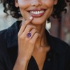 Ross-Simons 9.00 Carat Amethyst and 1.90 ct. t.w. Pink Sapphire Ring With .11 ct. t.w. Diamonds in 14kt Yellow Gold - 2 of 4