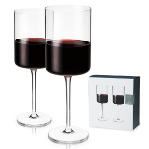 Viski Laurel Crystal Stemmed Wine Glasses,Set of 2 - 1 of 4